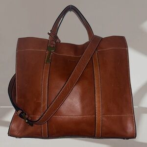 FINAL PRICE Fossil Carmen Brown Leather Tote Bag